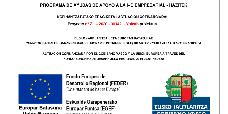 Subvencion hazitek Subvencion hazitek proyecto VOLCAB